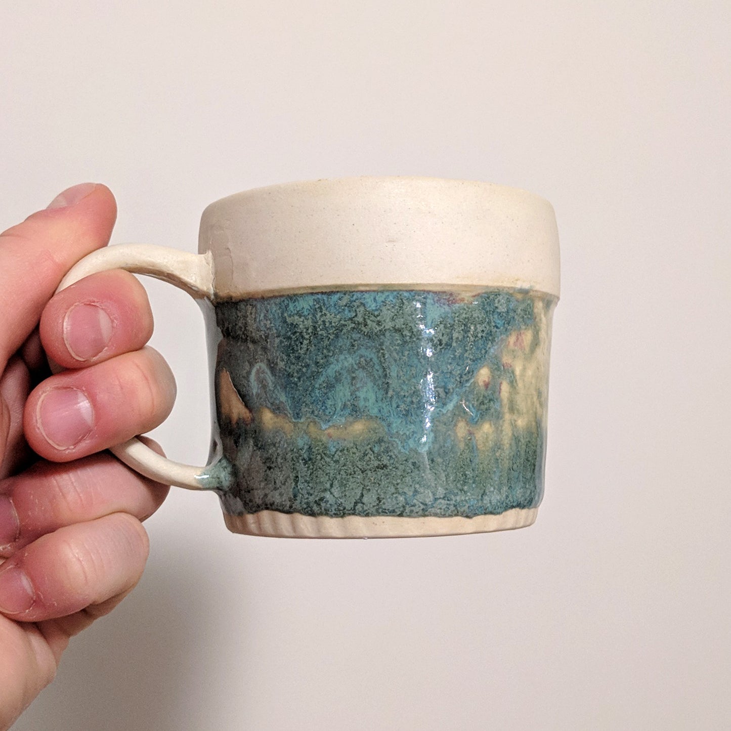 Handmade Porcelain Green Mug