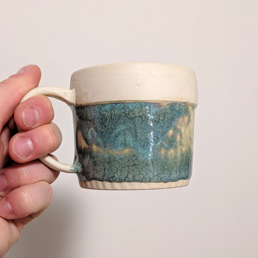 Handmade Porcelain Green Mug