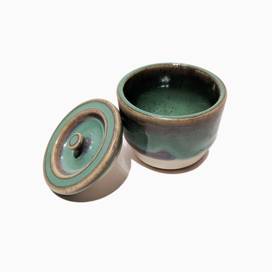 Teal and Purple Little Jar + Lid